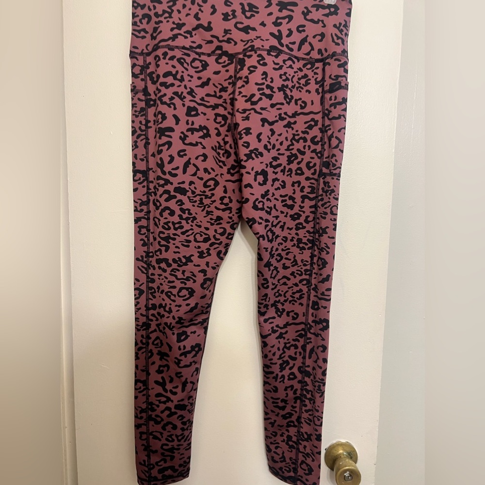 Purple Leggings with black animal print